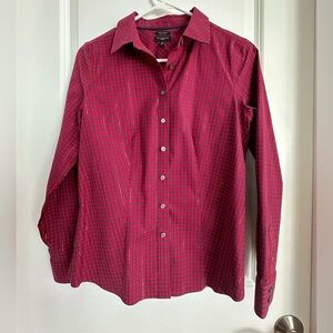 Metallic plaid shirt